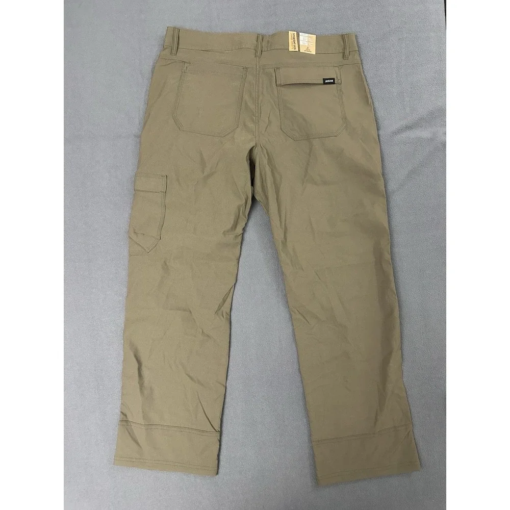Prana Stretch Zion Pants II Men's Size 35x30 Relaxed Straight Fit Slate Green
